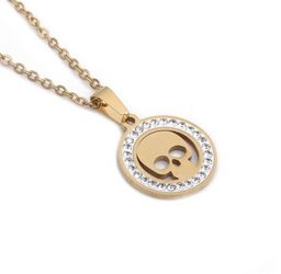 Matching Rhinestone Skull Necklace And Bracelet