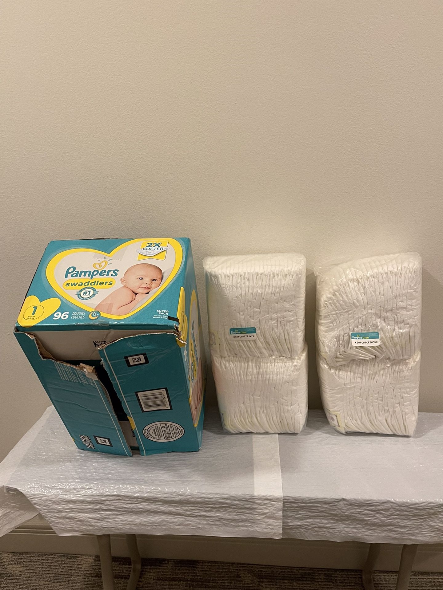 PAMPERS SWADDLERS - Size #1 (8-14 lbs; 4-6 kg) - 95 count - firm price
