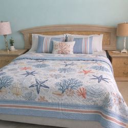 Queen Bedroom Set – Bed + 2 Nightstands + Dresser w/ Mirror (Matching)