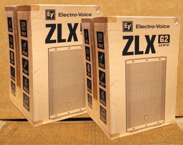 Electro-Voice ZLX Series Powered Speakers 12 Inch PA System 2000 Watts ZLX-12P-G2 Bluetooth Package 🚨Payment Options Available🚨 No Credit Needed 🚨
