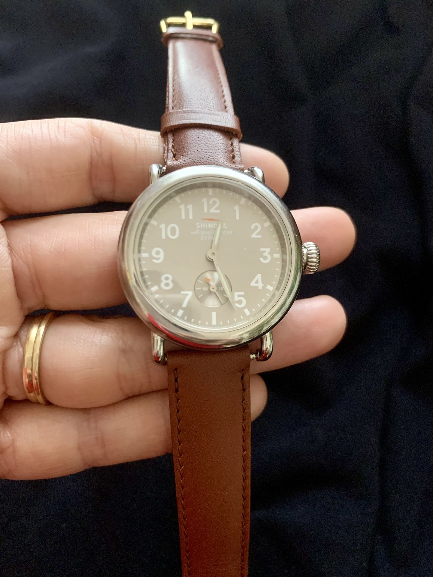 Shinola Runwell Watch Waterproof Genuine Calf Leather