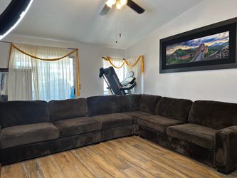 Brown sectional sofa