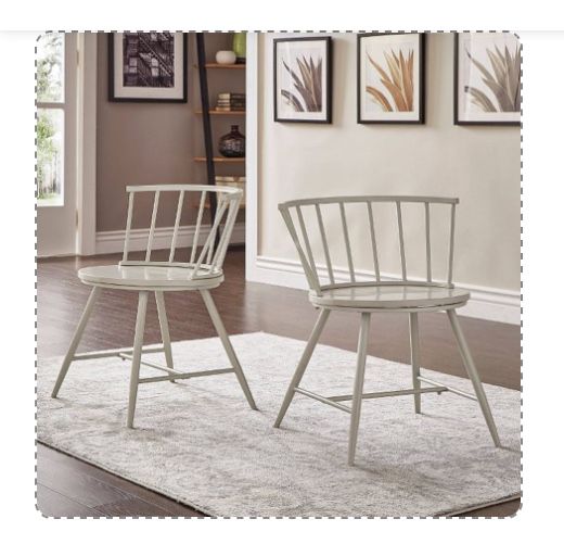 Set of 2 Irelyn Low-Back Windsor Classic Dining Chairs 