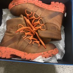 Orange John Fluevog Leather Boots W 9