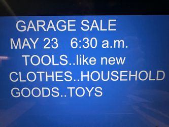 Garage / Yard Sale
