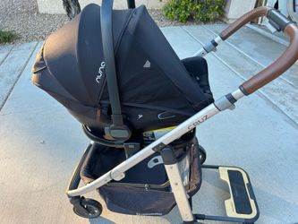 Uppababy Cruz travel system w piggyback and Nuna infant car seat and adapter