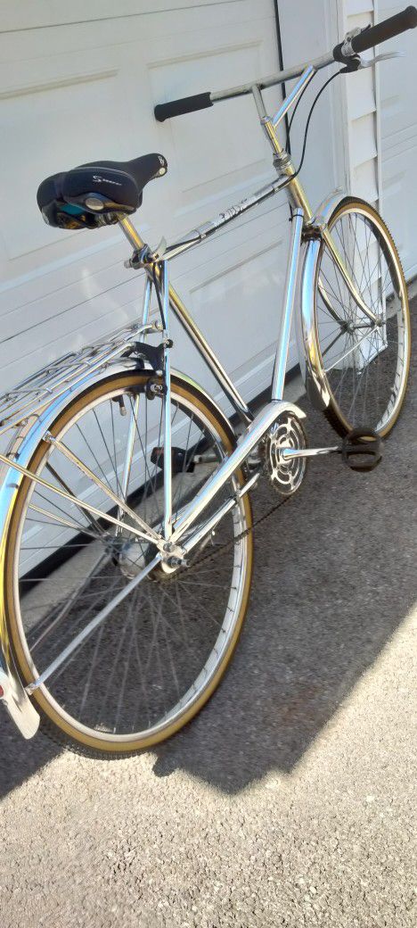 1960s Sears Fleetwood Chrome Plated Bike I Believe Is A Large Frame Or Medium Working Condition 