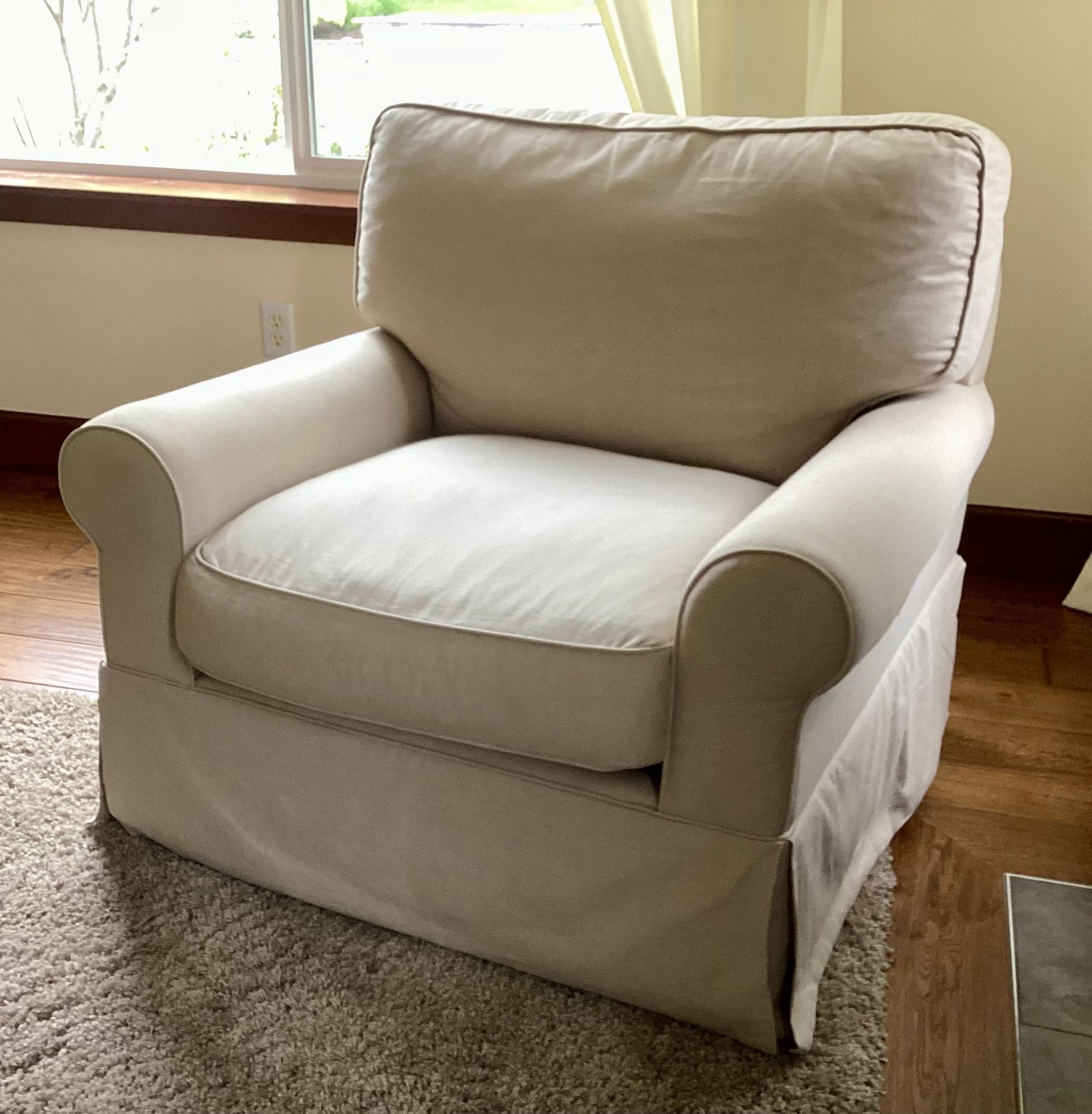 Larger Arm Chair that Swivels & Rocks - $75