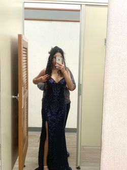 Navy blue prom dress