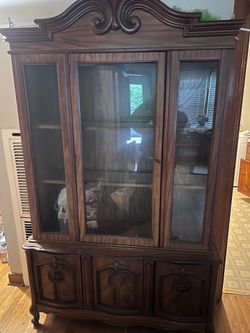 Vintage wooden china cabinet