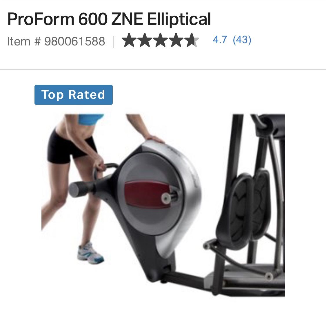Proform 600 zne elliptical sale