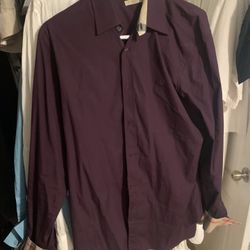 Burberry Shirt Burgundi