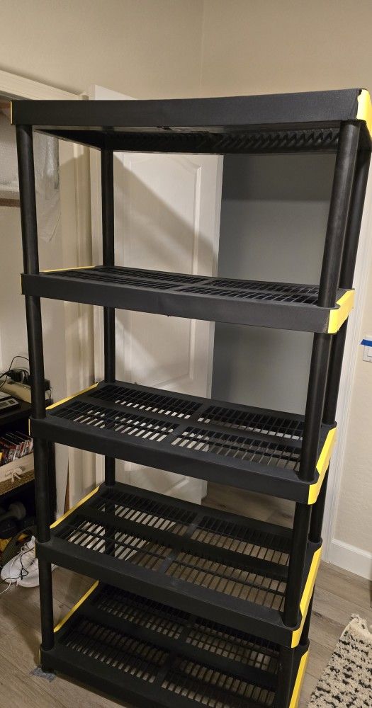 HDX 5 Shelves Plastic Shelving Storage 36x74x18