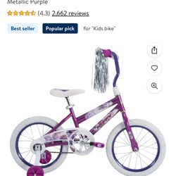 Huffy 16 in. Sea Star Kids Bike for Girls, Metallic Purple