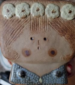 Mid-Century Japanese pottery vase/wall pocket