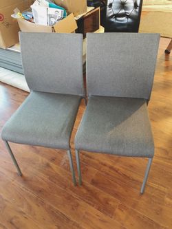 2 grey dining chair