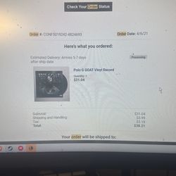Polo G The GOAT Vinyl Record