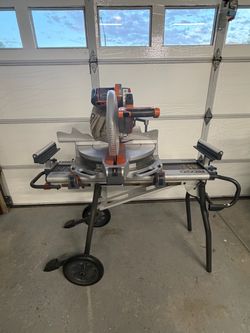 RIDGID Miter Saw with Rolling Stand