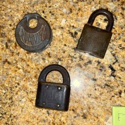 Antique Locks (Set Of 3)