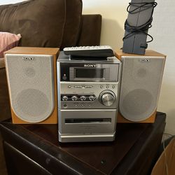 Sony HCD-NE3 Micro HiFi CD & Tape Player Component System 2 Speakers Cassette