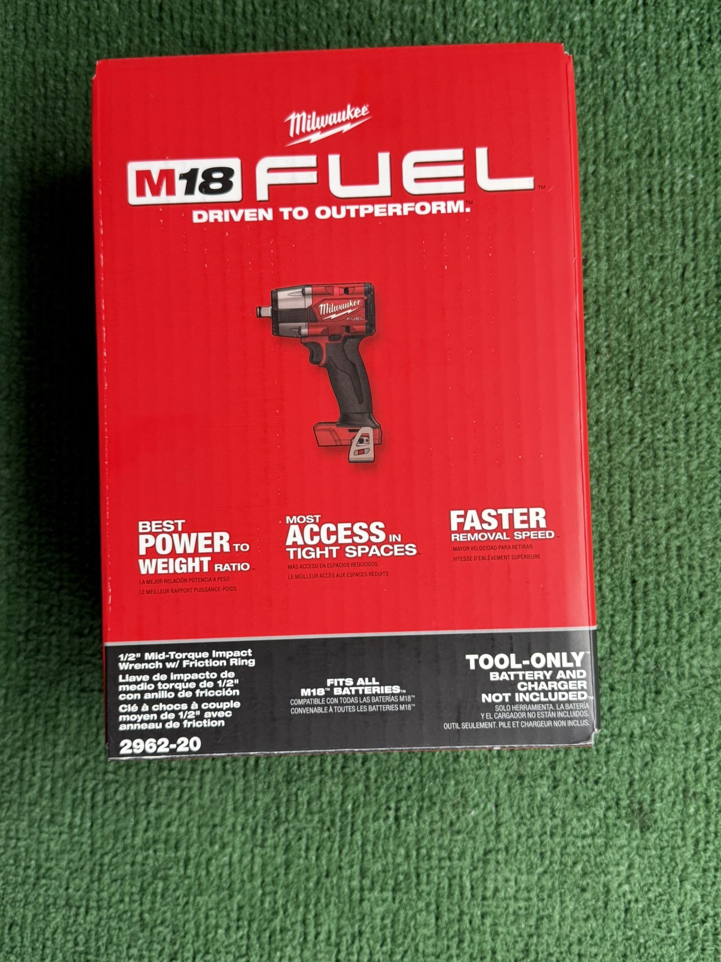 Milwaukee M18 FUEL Gen-2 18V Lithium-Ion Brushless Cordless Mid Torque 1/2 in. Impact Wrench w/Friction Ring (Tool-Only