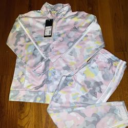 LITTLE GIRLS ADIDAS TRACKSUIT SET SIZE : 6X 