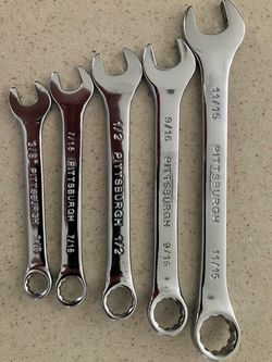 Pittsburgh SAE combo wrench set 5 piece