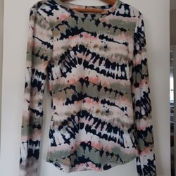 Tye Dye Thermal Knit Top Size Small