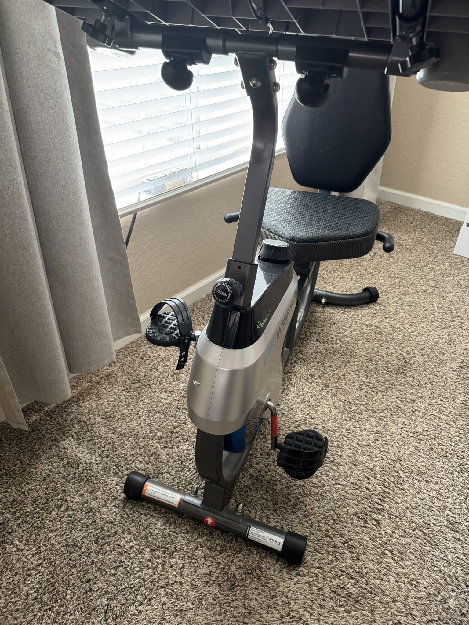 EXERPEUTIC 2500 Bluetooth 3 Way Adjustable Desk Recumbent Exercise Bike