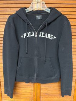 Ralph Lauren Polo L Women’s Black Zip-Up Hoodie Sweatshirt Jacket
