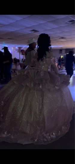selling my quince dress !, bought for 2k, asking for 850$ or lower. have a few missing gems, only worn twce