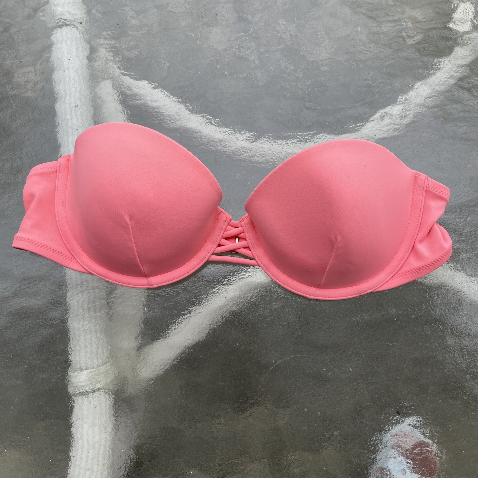 Victoria Secret Swim Bandeu Top Peach
