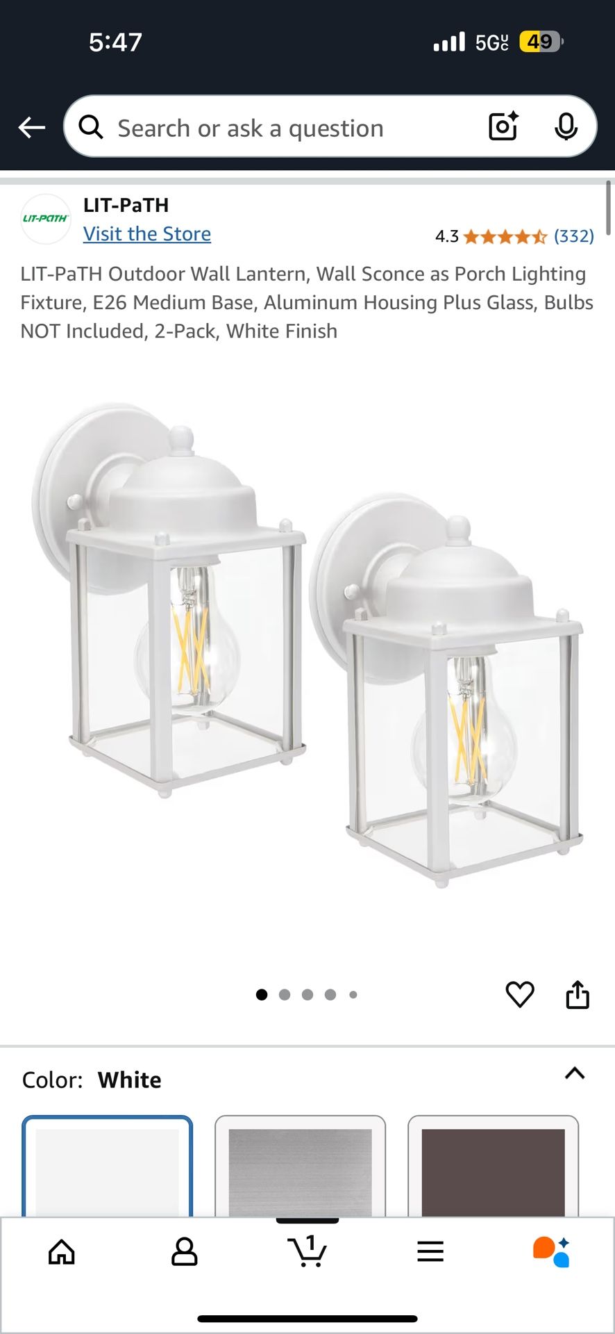 2 Pack Lit Path White Light Fixtures Brand New