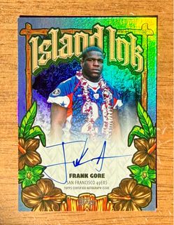 2026 Topps Flagship FRANK GORE #II-FG Island Ink SP Insert On Card AUTO SF 49ers