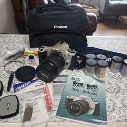 Cannon EOS Rebel 2000 300, & equipment