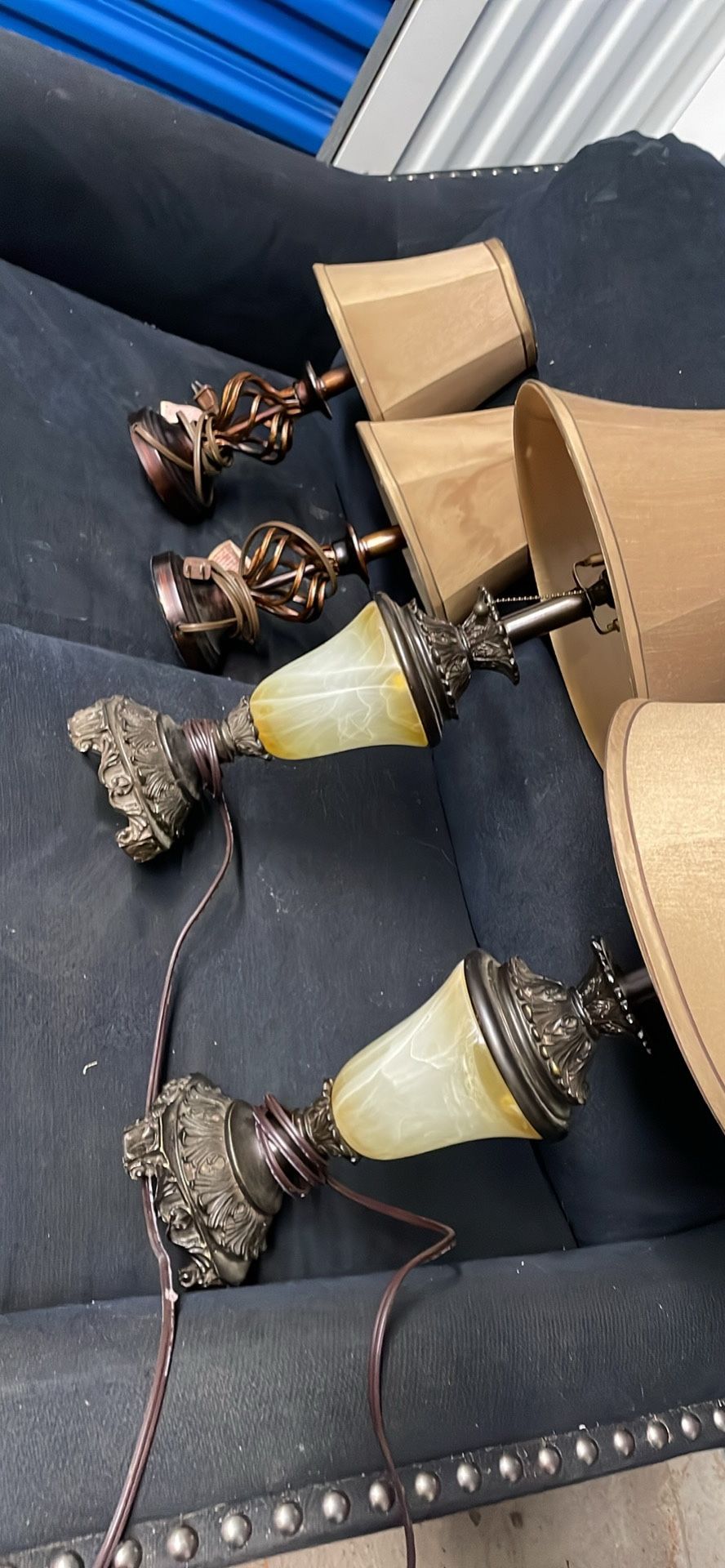 Vintage Antique Lamp Set