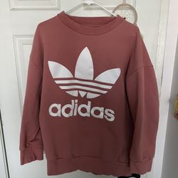 Adidas Pink Oversized Crewneck Sweatshirt Sz Small