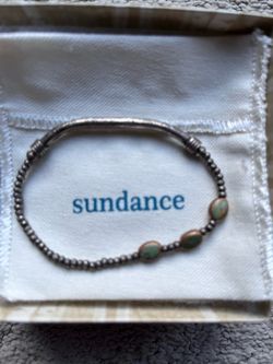 Never worn sterling silver and turquoise bracelet from the Sundance Catalog