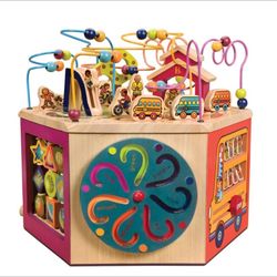 Wooden Activity Cube For Babies & Toddlers 