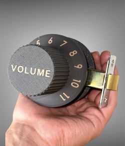 Guitar Volume Door Knob Deluxe Set. Ebony & Bamboo