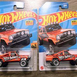 (2) Hot Wheels '73 Jeep J10 