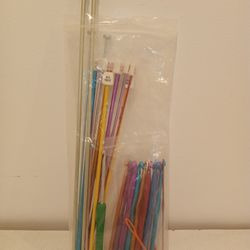 ALUMINUM KNITTING NEEDLES LOT SOME MODERN SOME VINTAGE 