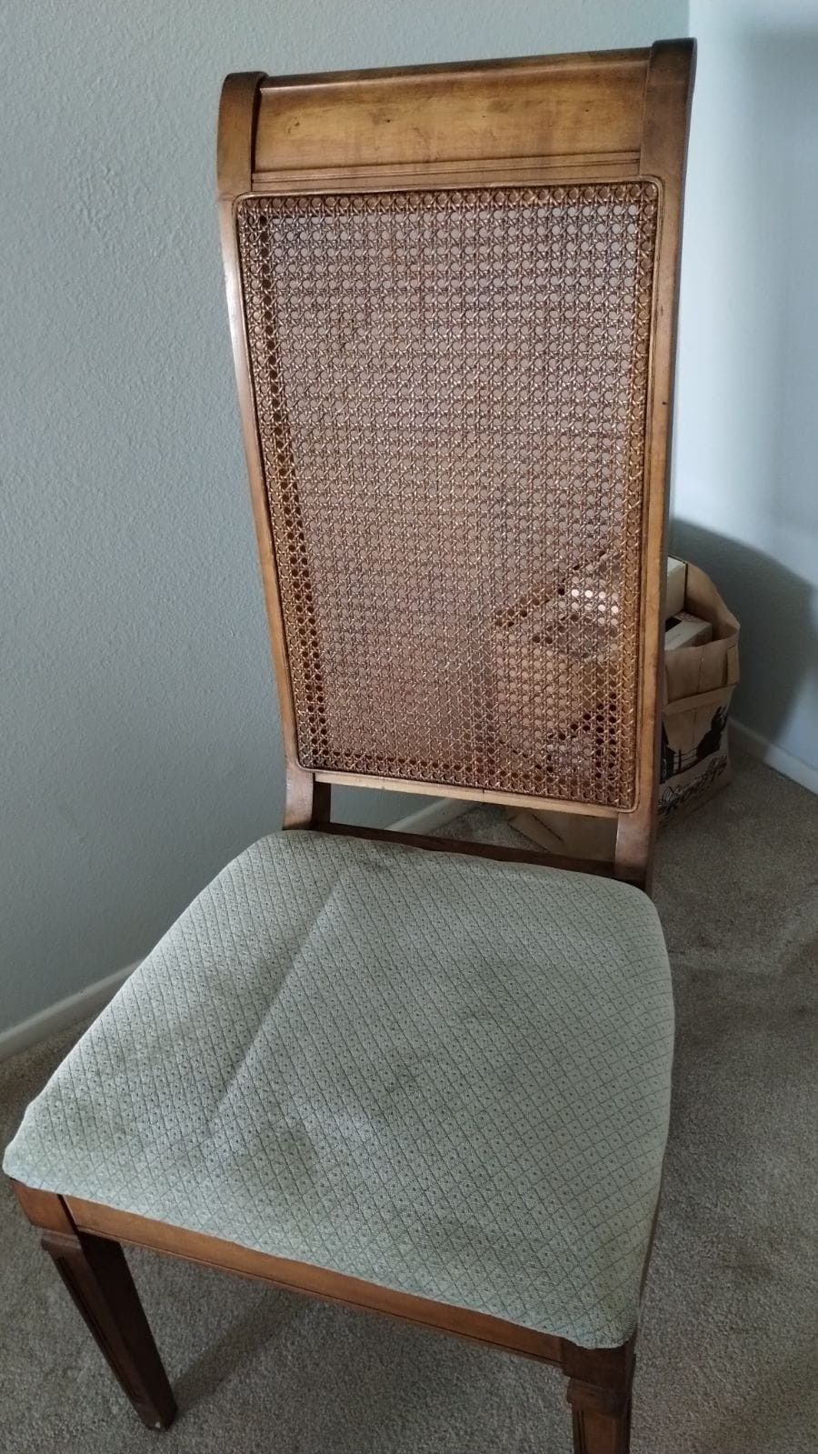 2 Dining Room Wood/Cane Chairs $10ea