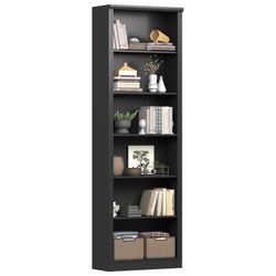75" Tall Bookshelf & Bookcase, 6-Tier Adjustable Storage Shelves, Book Shelf with Anti-Tipping Device, Floor Standing Modern Display Rack for Living R