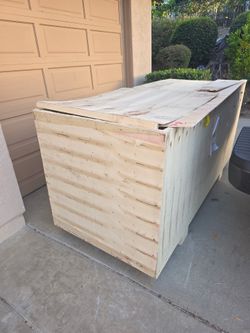 Large Wooden Shipping Crate / Storage Box