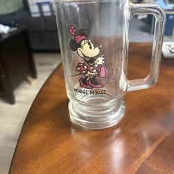 Minnie Mouse glass vintage 1970s