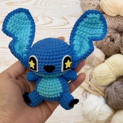 Unique Disney Stitch Handmade Collectible Crochet Cute Bag Gift Charm Amigurumi