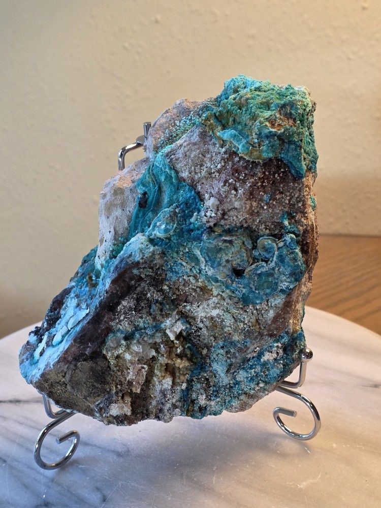 3.2 Lb (1440g) Chrysocolla Specimen Quartz Crystal