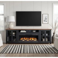 97” Brixham fireplace media console