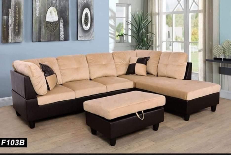 New Sectional And Ottoman 